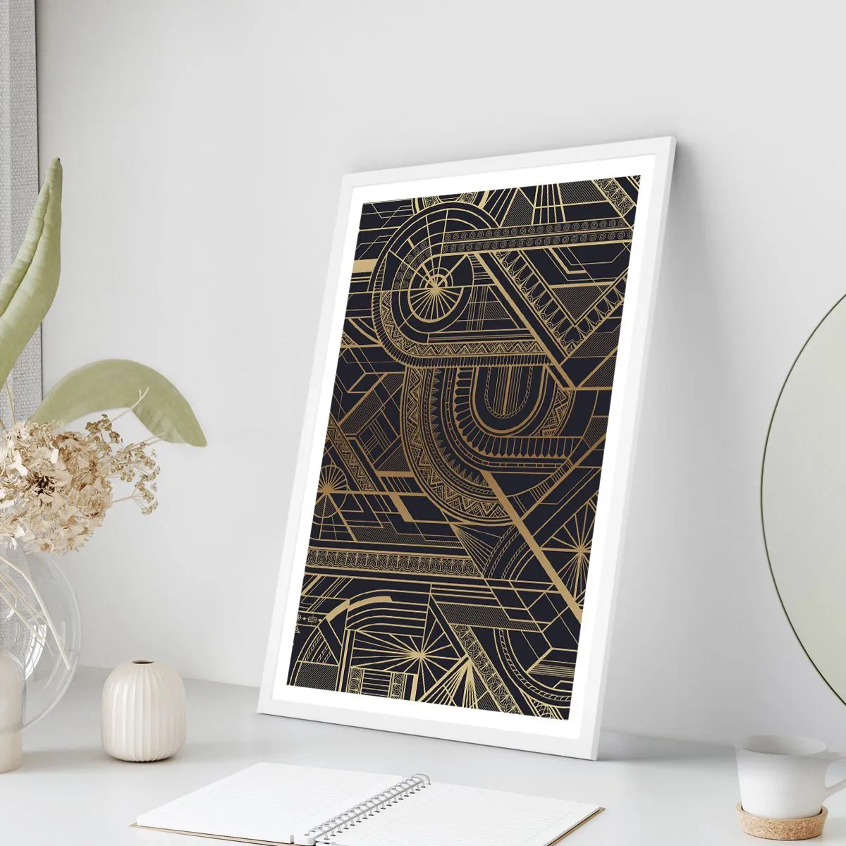 Póster en marco blanco - Conceptos, ideas, planes - 61x91 cm