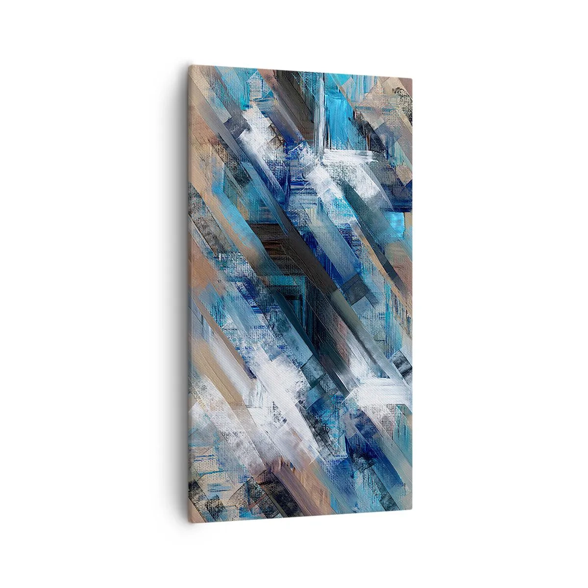 Cuadro sobre lienzo - Impresión de Imagen - En una inclinación azul - 55x100 cm