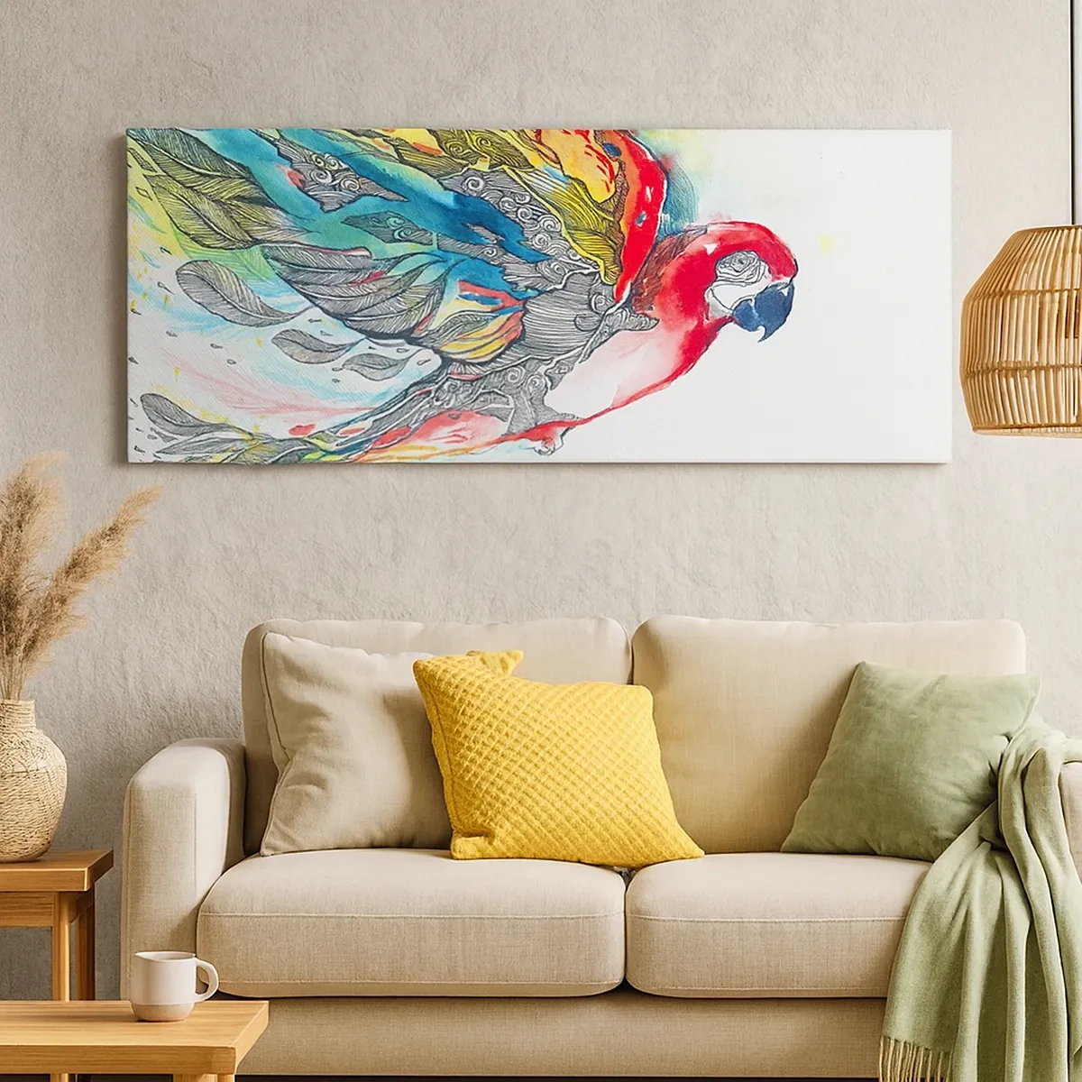 Cuadro sobre lienzo - Impresión de Imagen - Vivir con colorido - 30x30 cm