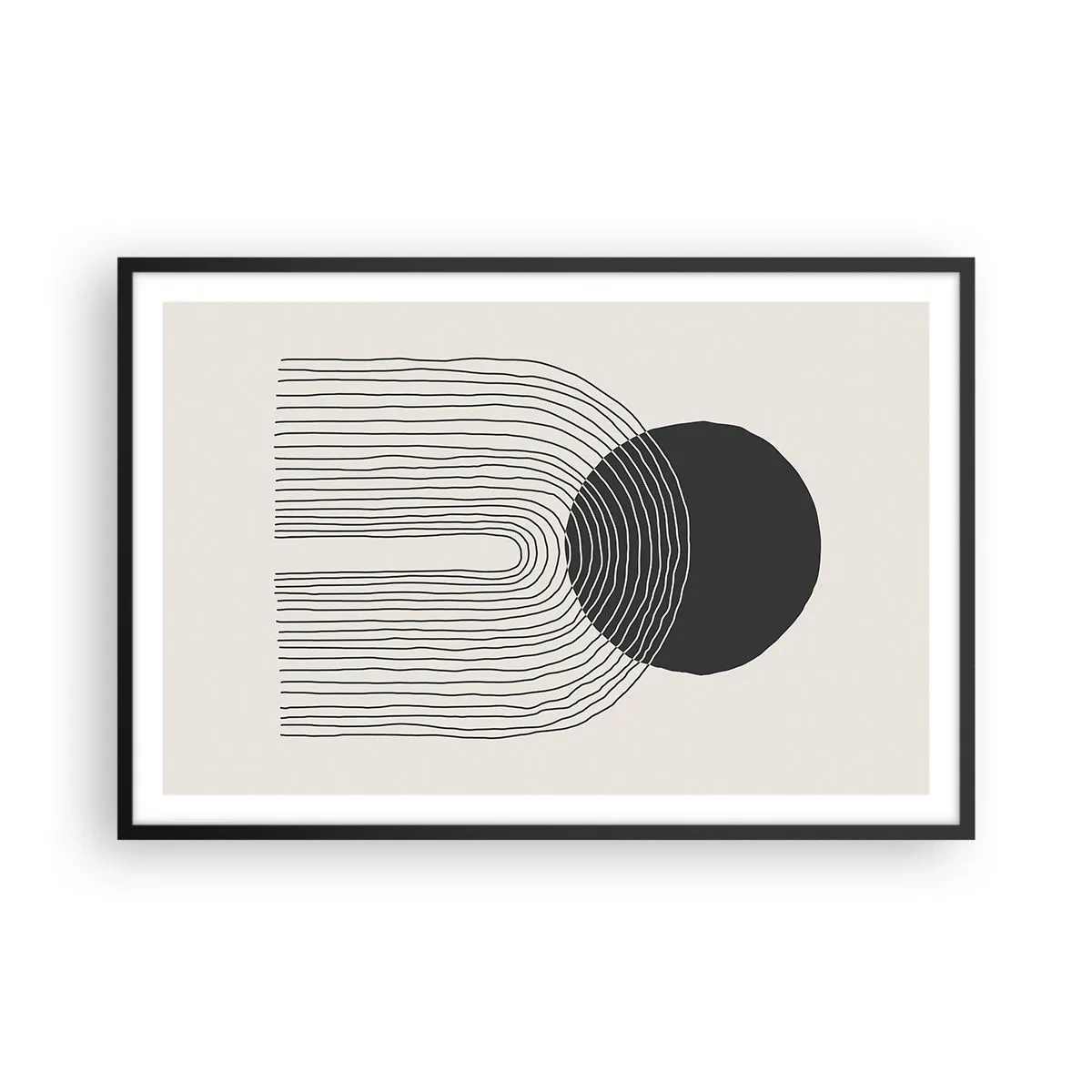 Póster en marco negro - Temblor y certeza - 91x61 cm