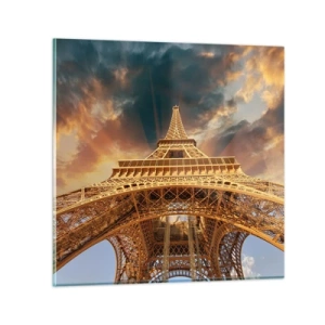 Cuadro sobre vidrio - Impresiones sobre Vidrio - Mientras la humanidad alcanza el cielo - 70x70 cm