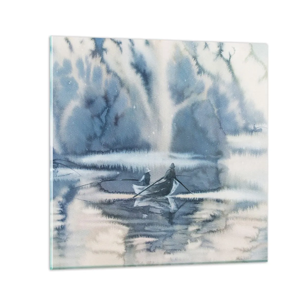 Cuadro sobre vidrio - Impresiones sobre Vidrio - Pescadores en su paraíso - 60x60 cm