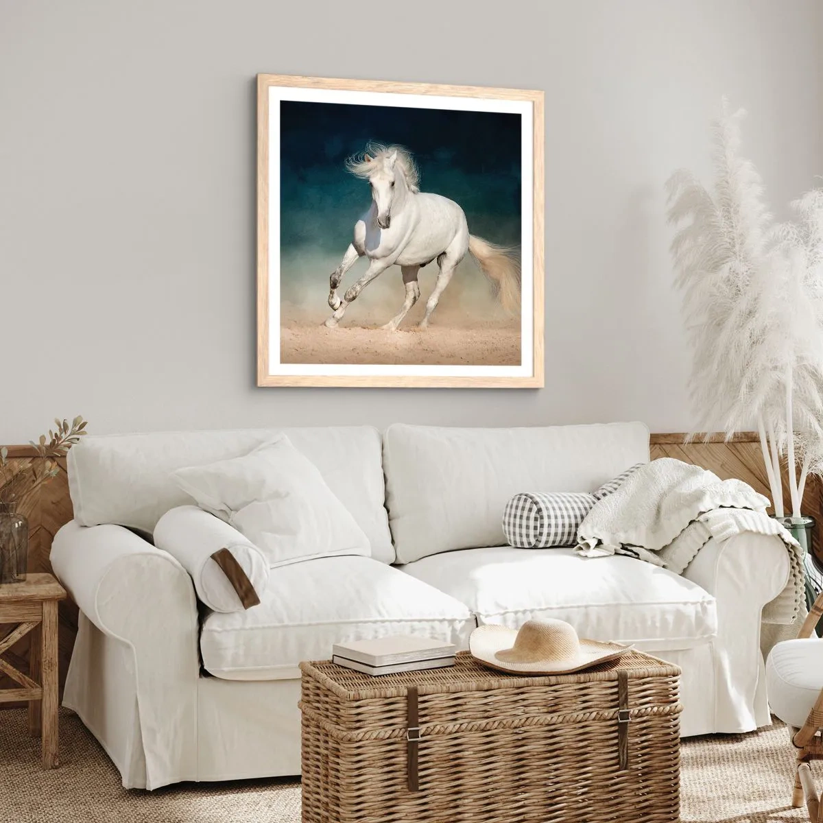 Póster en marco roble claro - Libertad en estado puro - 60x60 cm