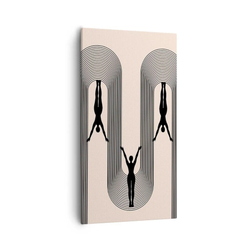 Cuadro sobre lienzo - Impresión de Imagen - Al revés, o no - 55x100 cm