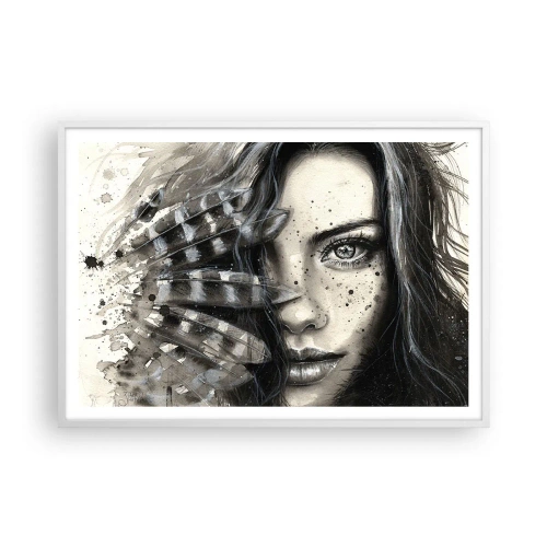 Póster en marco blanco - Belleza salvaje - 100x70 cm