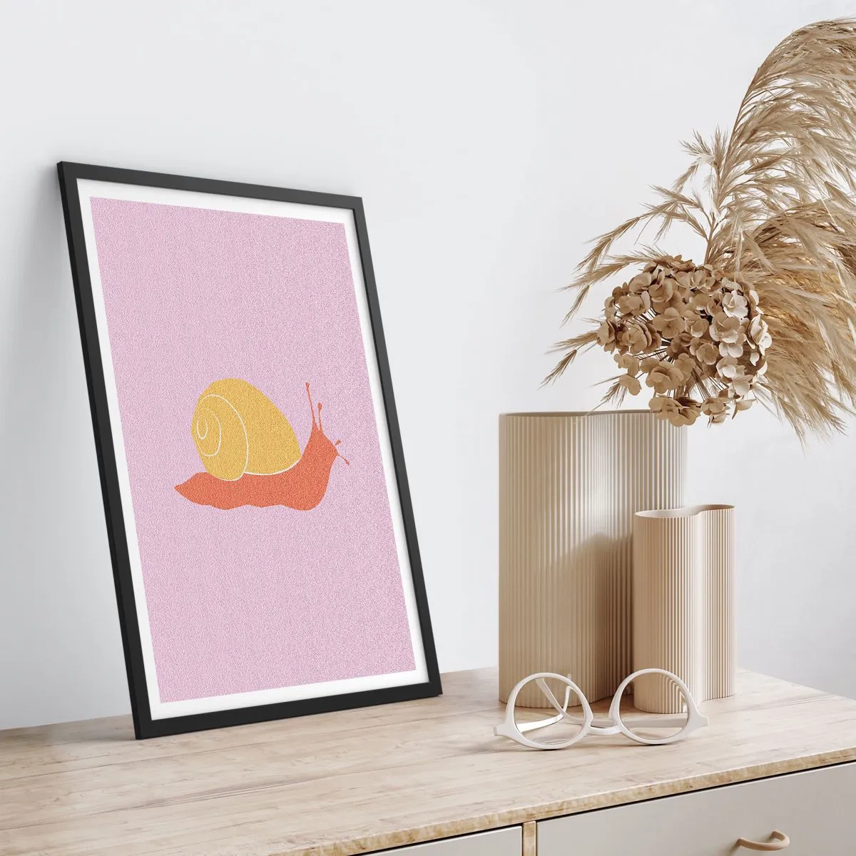Póster en marco negro - No hay prisa - 50x70 cm