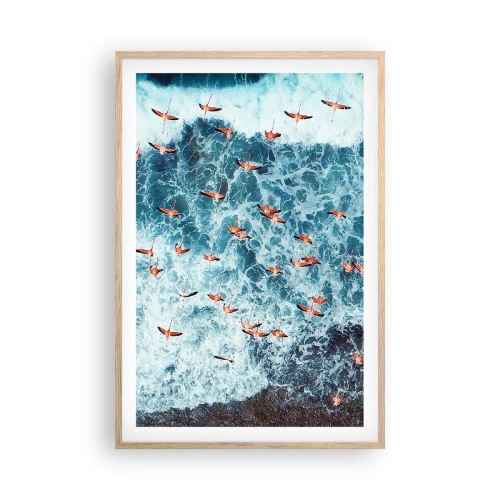 Póster en marco roble claro - Un desfile marítimo - 61x91 cm