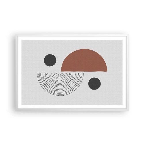 Póster en marco blanco - La perfección del círculo - 91x61 cm