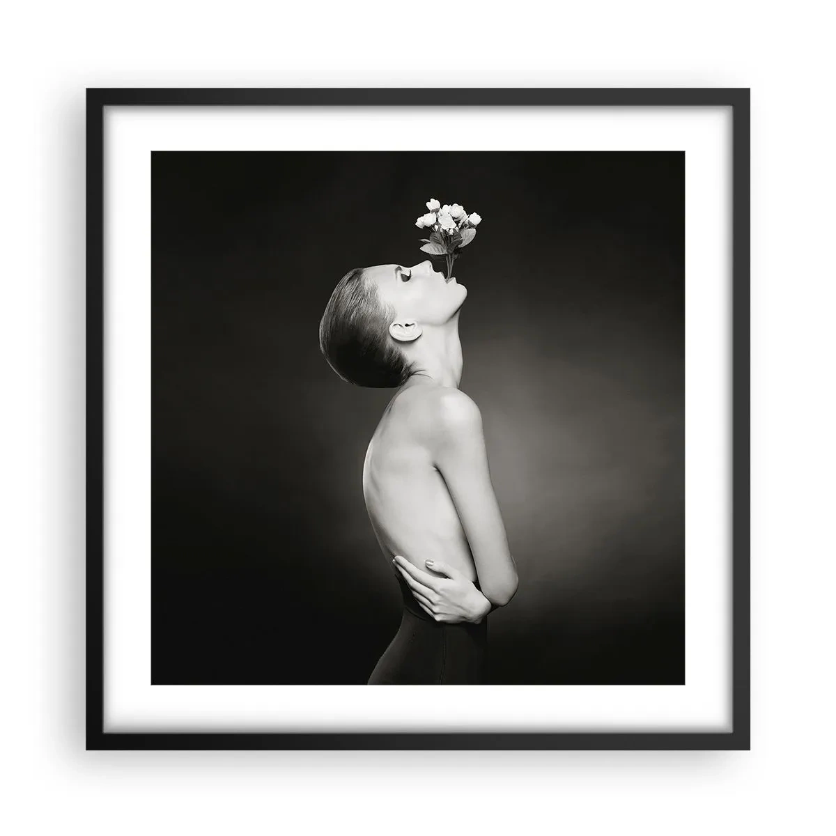 Póster en marco negro - Elegancia excéntrica - 50x50 cm