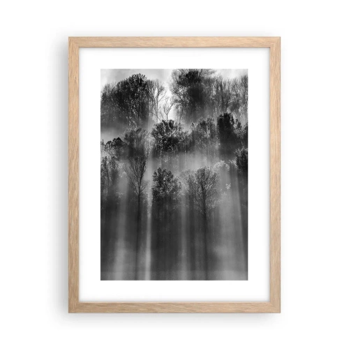 Póster en marco roble claro - En los flujos de luz - 30x40 cm