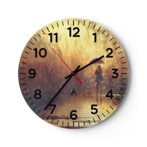 Reloj de pared - Reloj de vidrio - Siento que alguien me mira - 40x40 cm