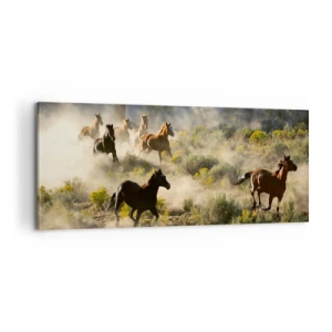 Cuadro sobre lienzo - Impresión de Imagen - Rivalidad: ¿libertad o fuerza? - 100x40 cm