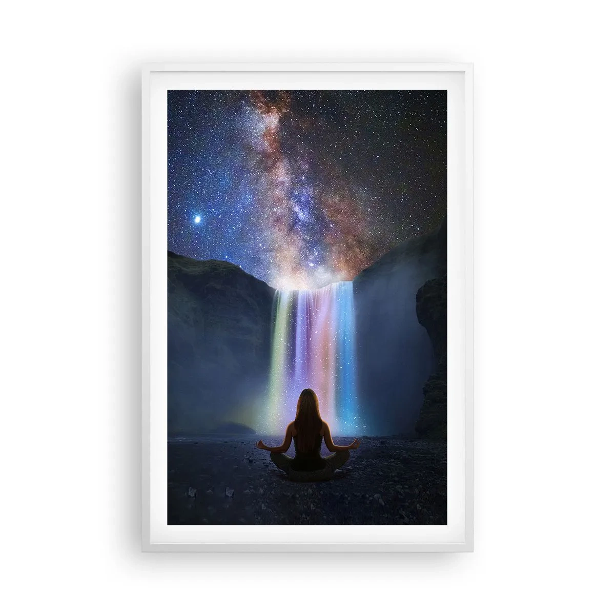 Póster en marco blanco - Armonía absoluta - 61x91 cm