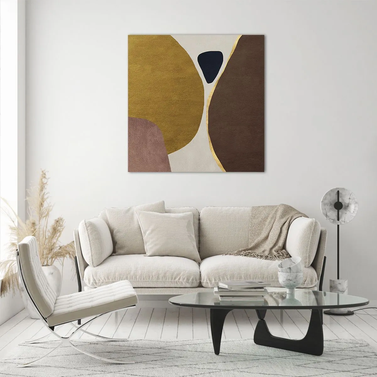 Cuadro sobre vidrio - Impresiones sobre Vidrio - Abstracción - un lugar en el espacio - 70x70 cm