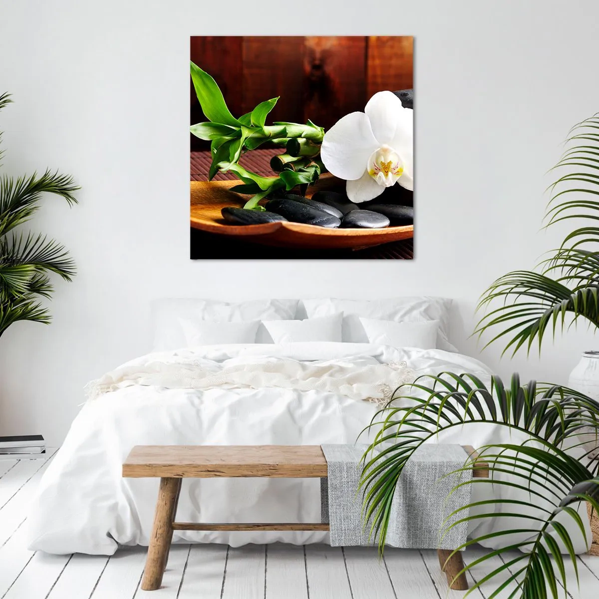 Cuadro sobre lienzo - Impresión de Imagen - Ríndete al tacto de la naturaleza - 40x40 cm