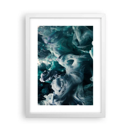 Póster en marco blanco - Un movimiento de color - 30x40 cm