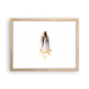 Póster en marco roble claro - El comienzo de la exploración - 40x30 cm