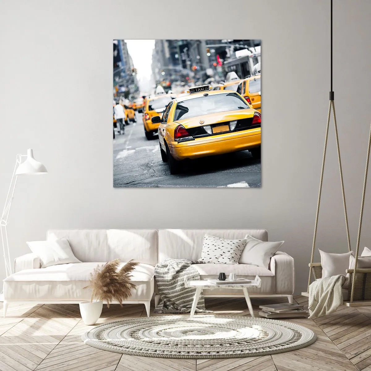 Cuadro sobre lienzo - Impresión de Imagen - Solo en esta ciudad - 40x40 cm
