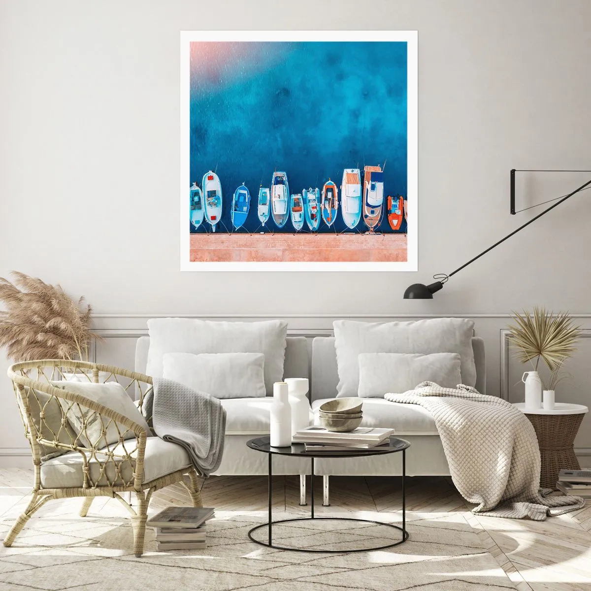 Póster - En fila y a la espera - 50x50 cm