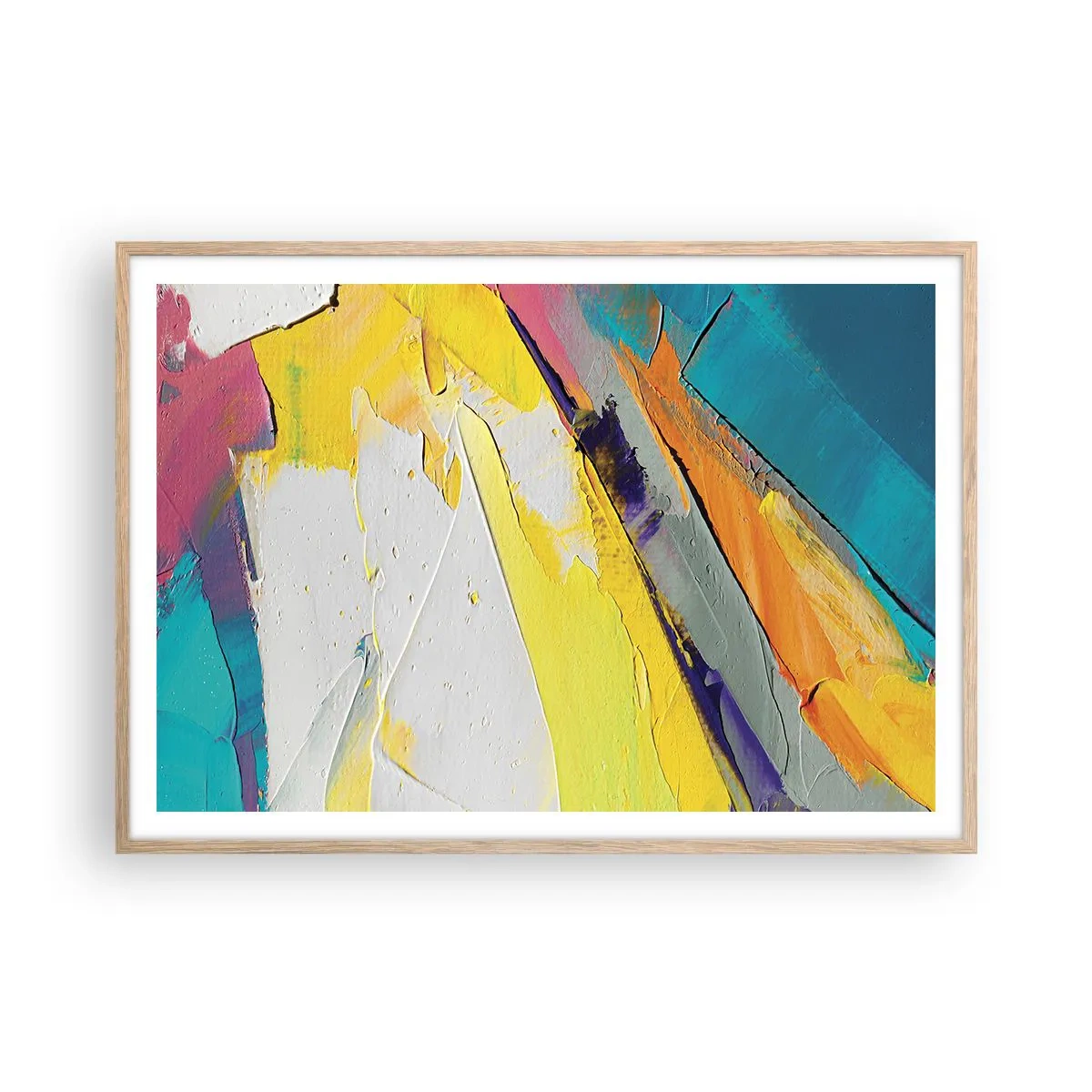 Póster en marco roble claro - Anatomía de la luz - 100x70 cm