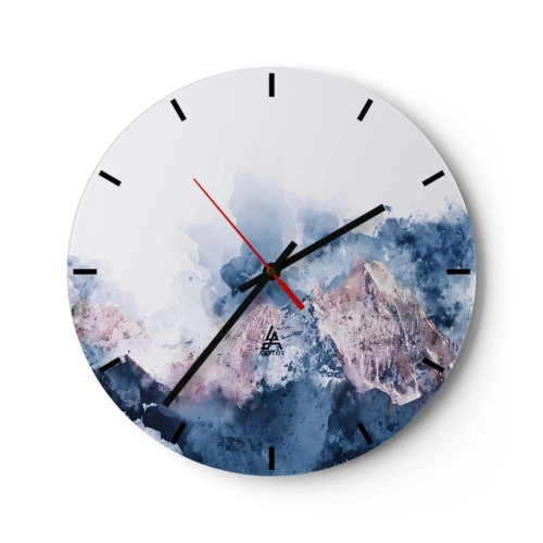 Reloj de pared - Reloj de vidrio - El techo del mundo - 40x40 cm