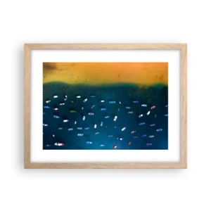 Póster en marco roble claro - Un juego de vacaciones - 40x30 cm