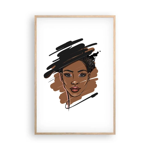 Póster en marco roble claro - Dulce como el chocolate - 61x91 cm