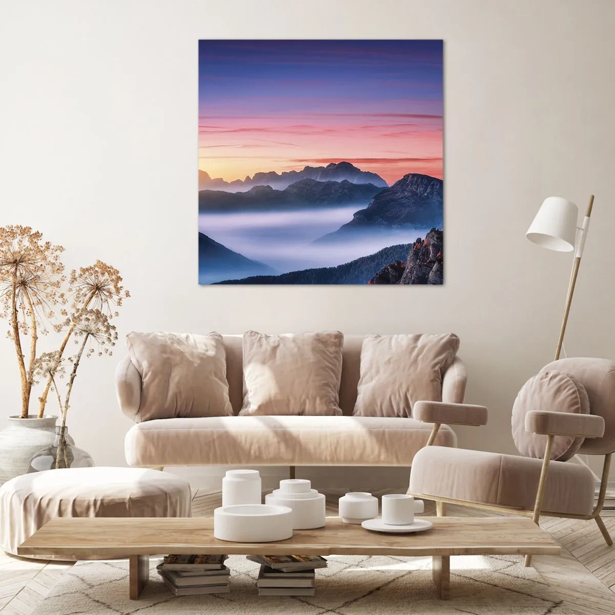 Cuadro sobre lienzo - Impresión de Imagen - Sobre los valles - 30x30 cm