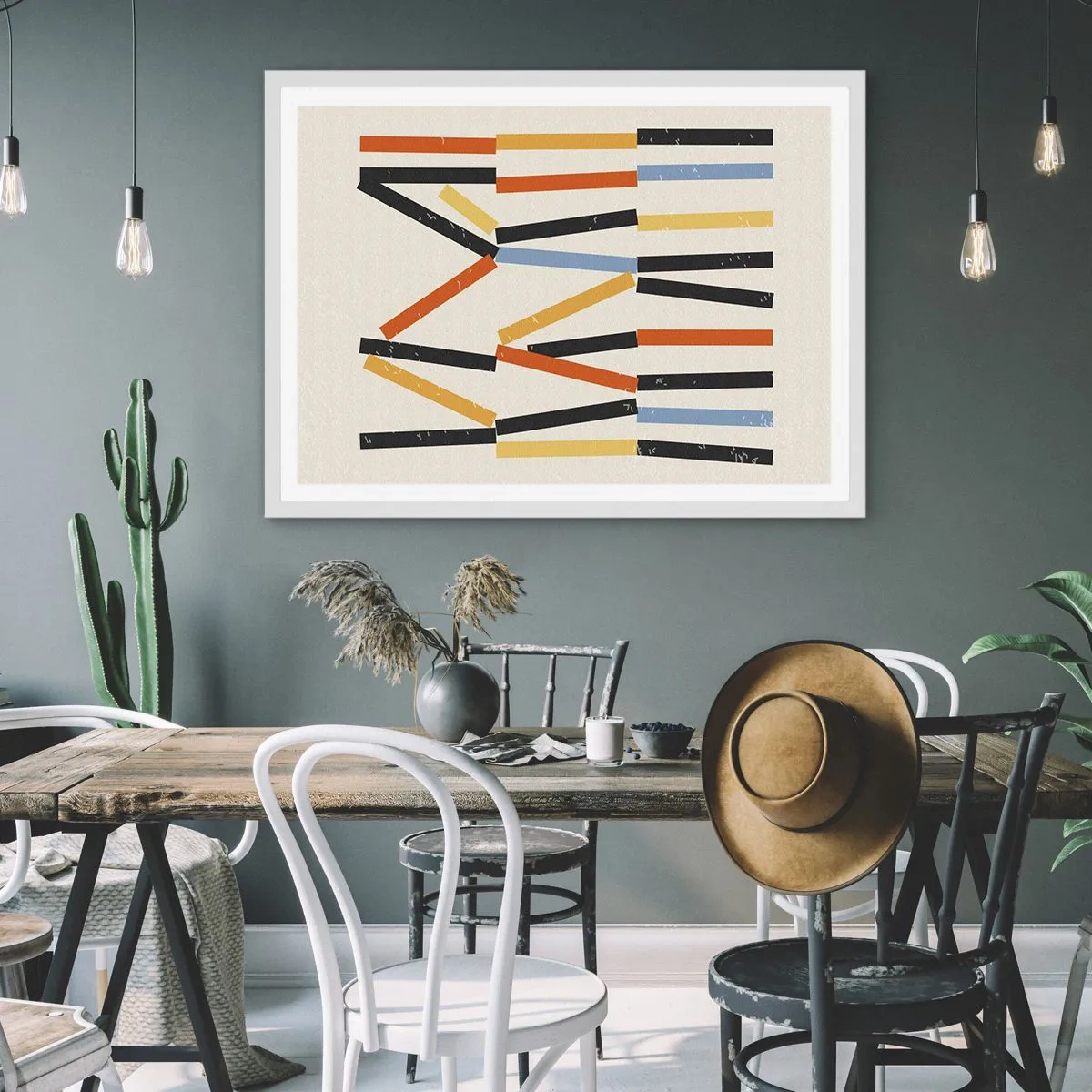 Póster en marco blanco - Composición horizontal - 50x40 cm