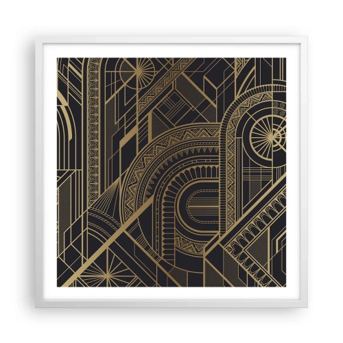 Póster en marco blanco - Conceptos, ideas, planes - 60x60 cm