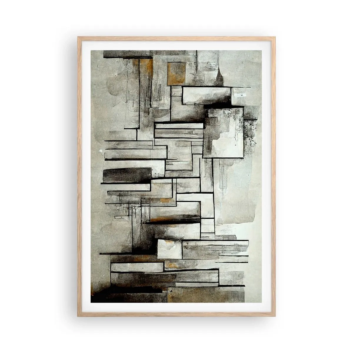 Póster en marco roble claro - El poder de la sencillez - 70x100 cm