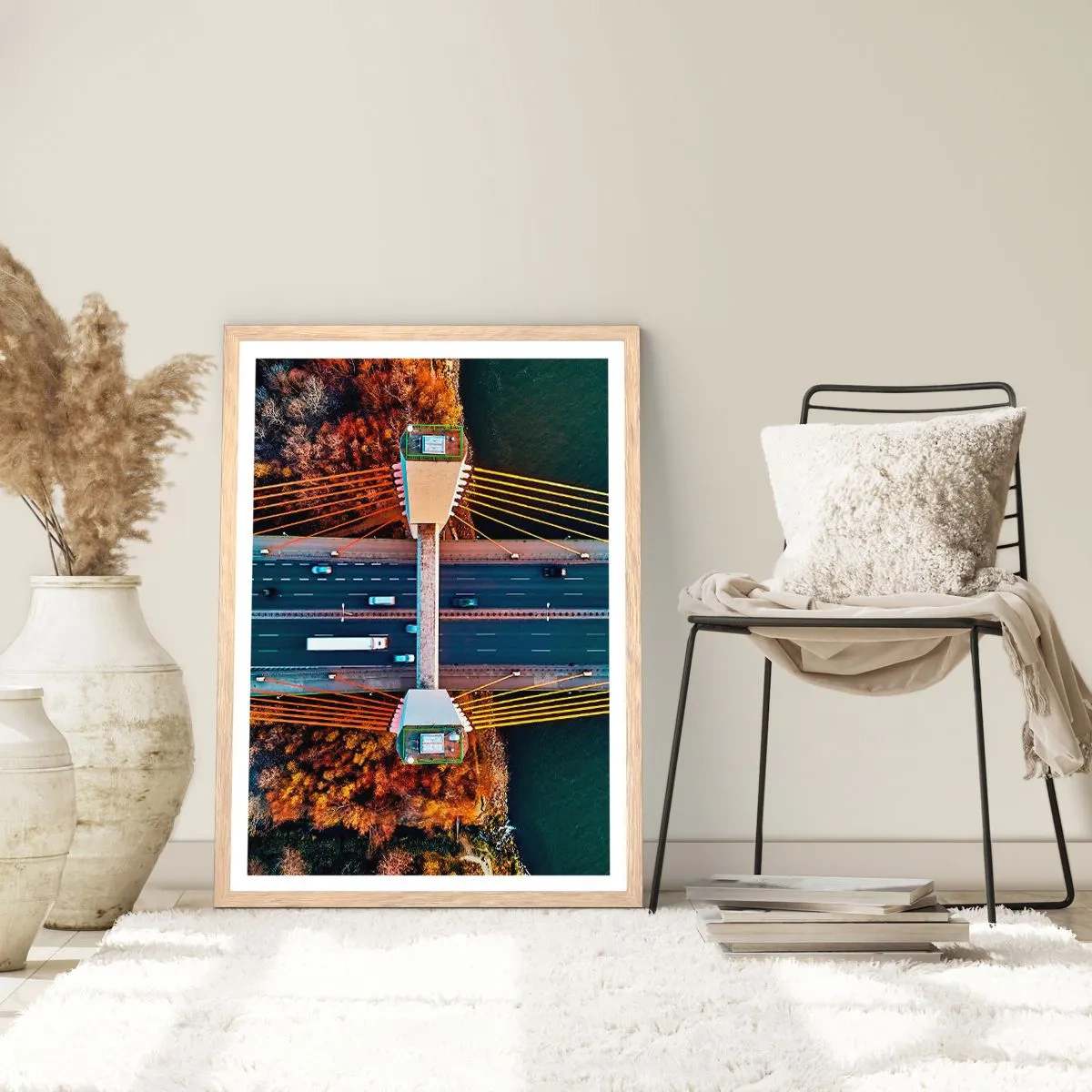 Póster en marco roble claro - Más allá de las aguas, más allá de los bosques - 30x40 cm