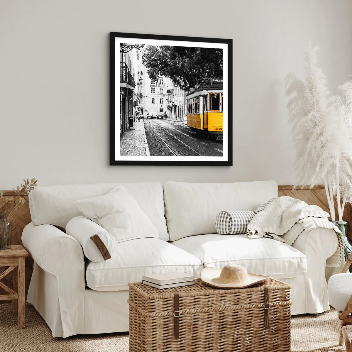 Póster en marco negro - Y un fado de fondo - 40x40 cm