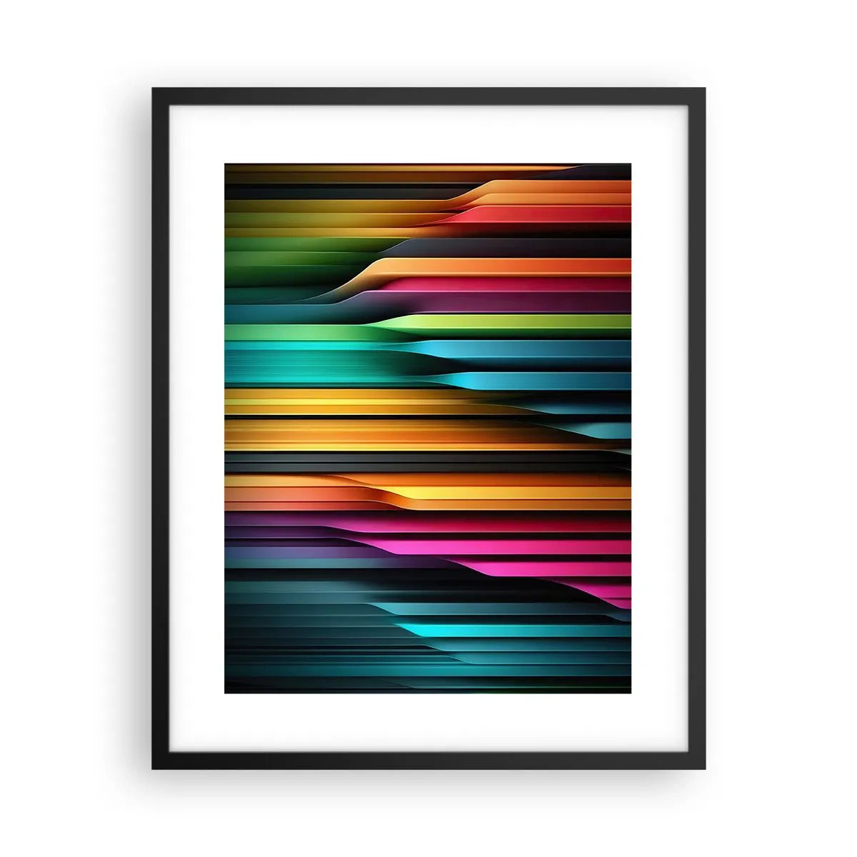 Póster en marco negro - Órgano luminoso - 40x50 cm