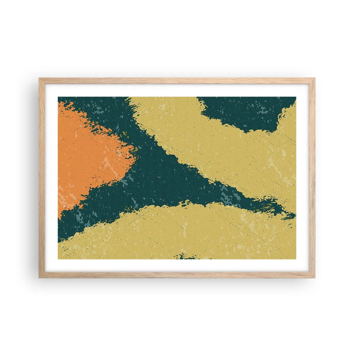 Póster en marco roble claro - Abstracción - a cámara lenta - 70x50 cm
