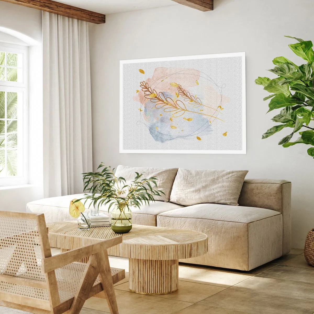 Póster - Ráfaga dorada - 70x50 cm