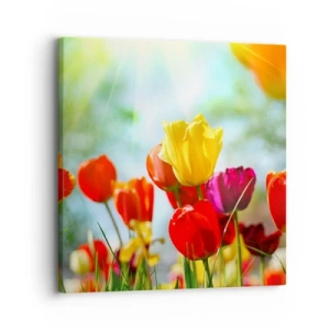 Cuadro sobre lienzo - Impresión de Imagen - Todos los tonos del sol - 30x30 cm