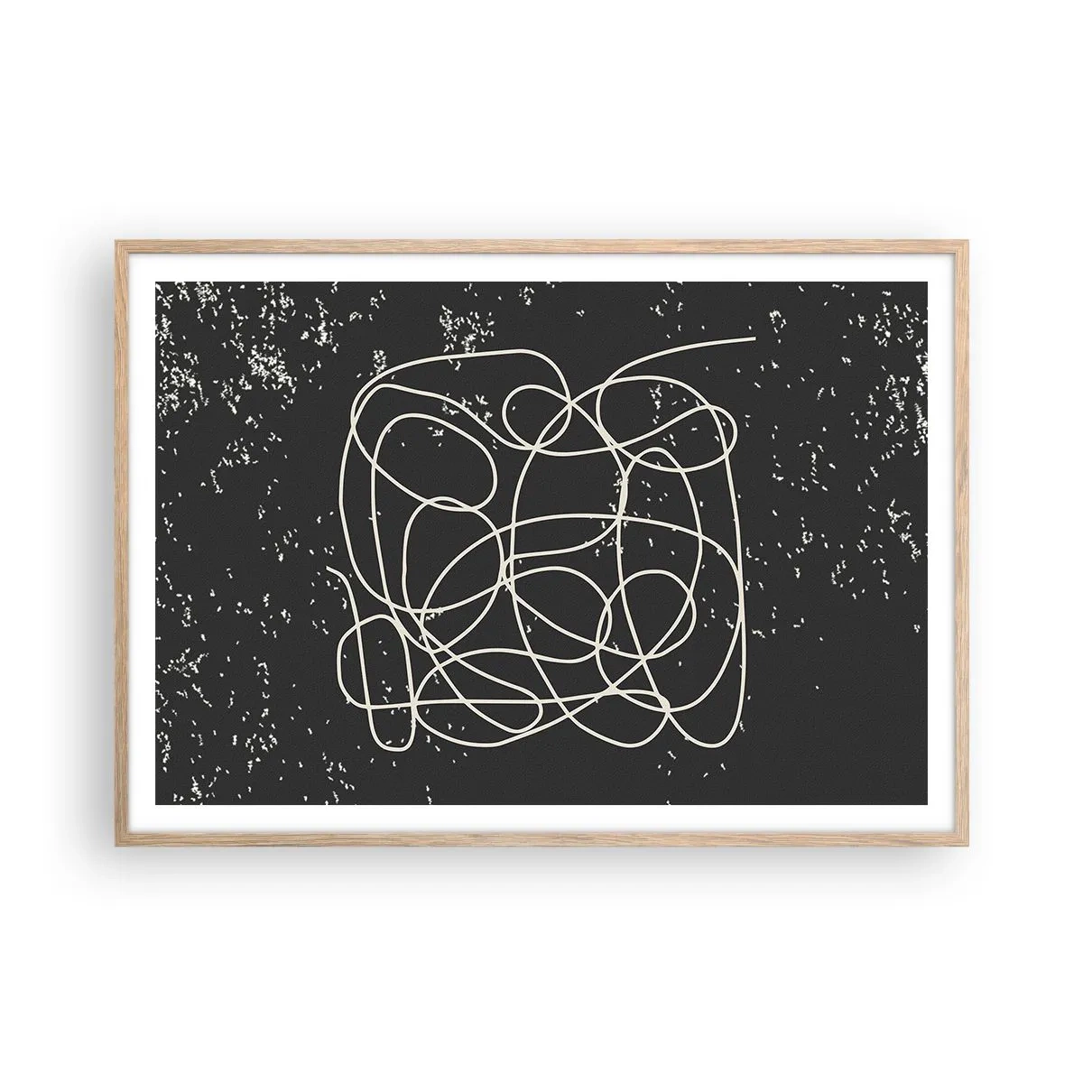 Póster en marco roble claro - Pensamientos errantes - 100x70 cm