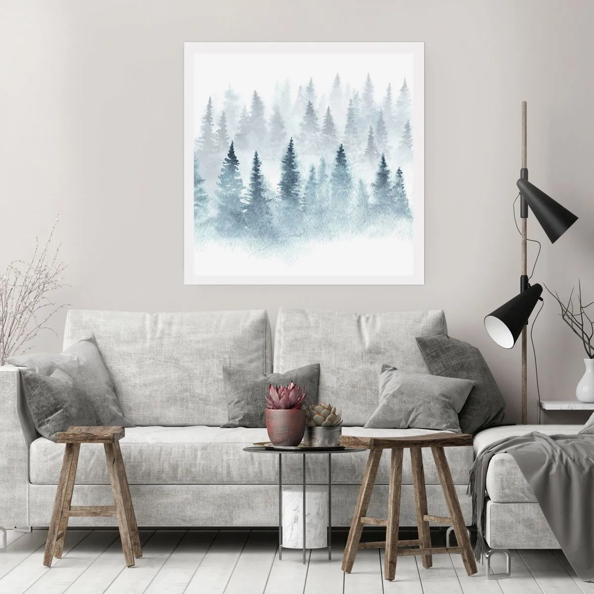 Póster - Envuelto en la niebla - 60x60 cm