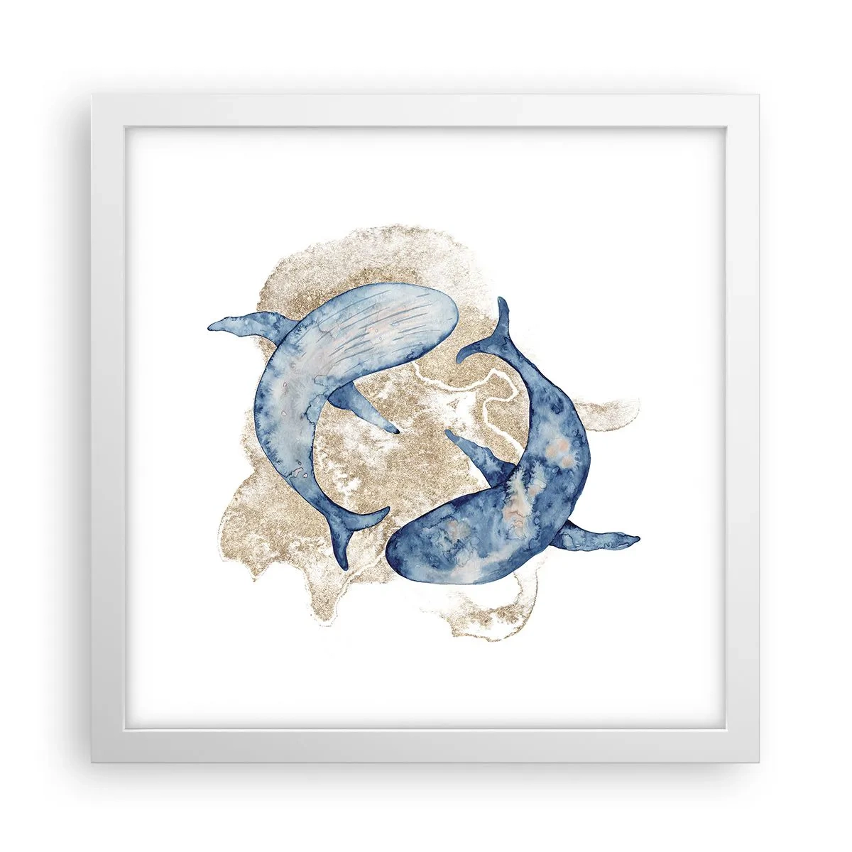 Póster en marco blanco - ¿Amistad o amor? - 30x30 cm