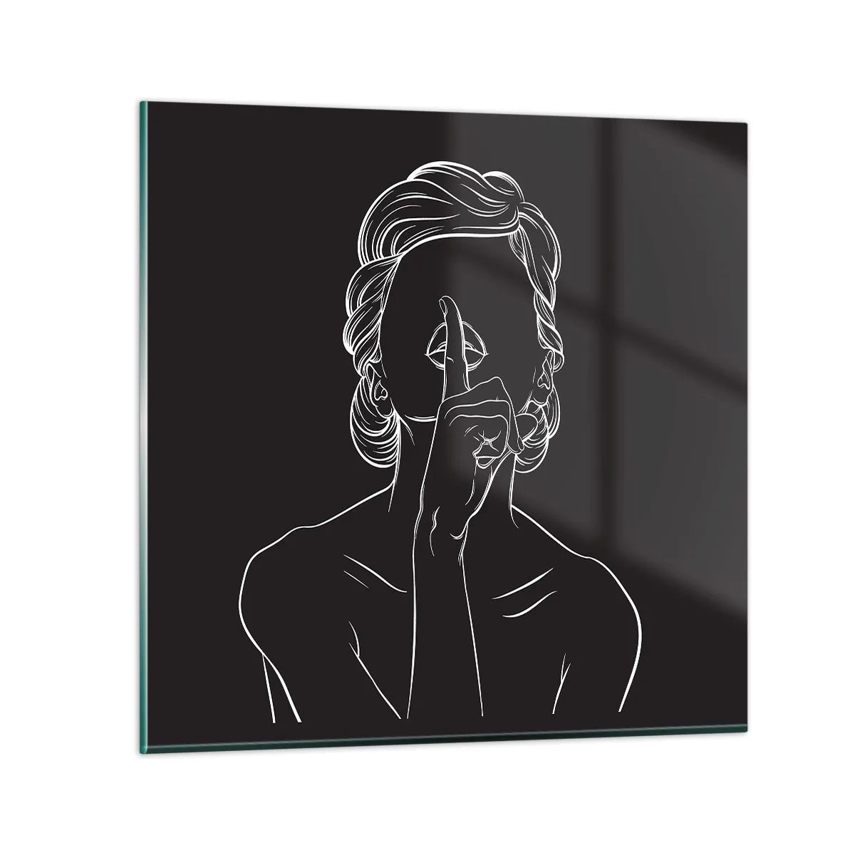 Cuadro sobre vidrio - Impresiones sobre Vidrio - La belleza florece en silencio - 40x40 cm