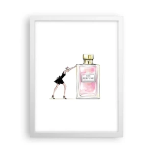 Póster en marco blanco - La esencia de la feminidad - 30x40 cm