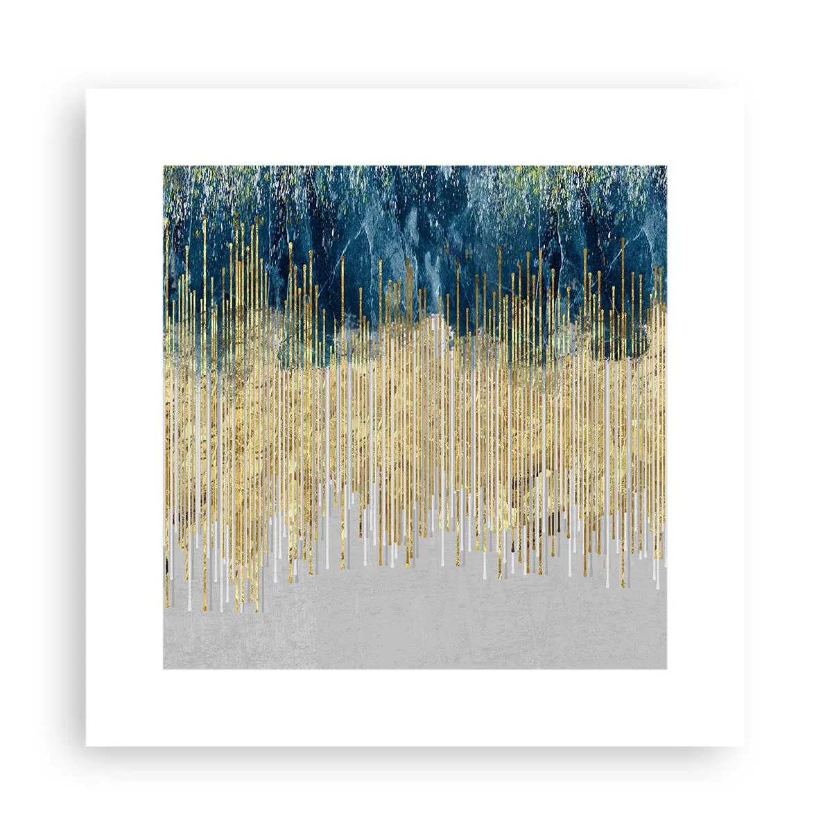 Póster - Frontera de líneas doradas - 30x30 cm