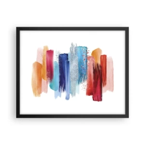 Póster en marco negro - Arriba y abajo - 50x40 cm