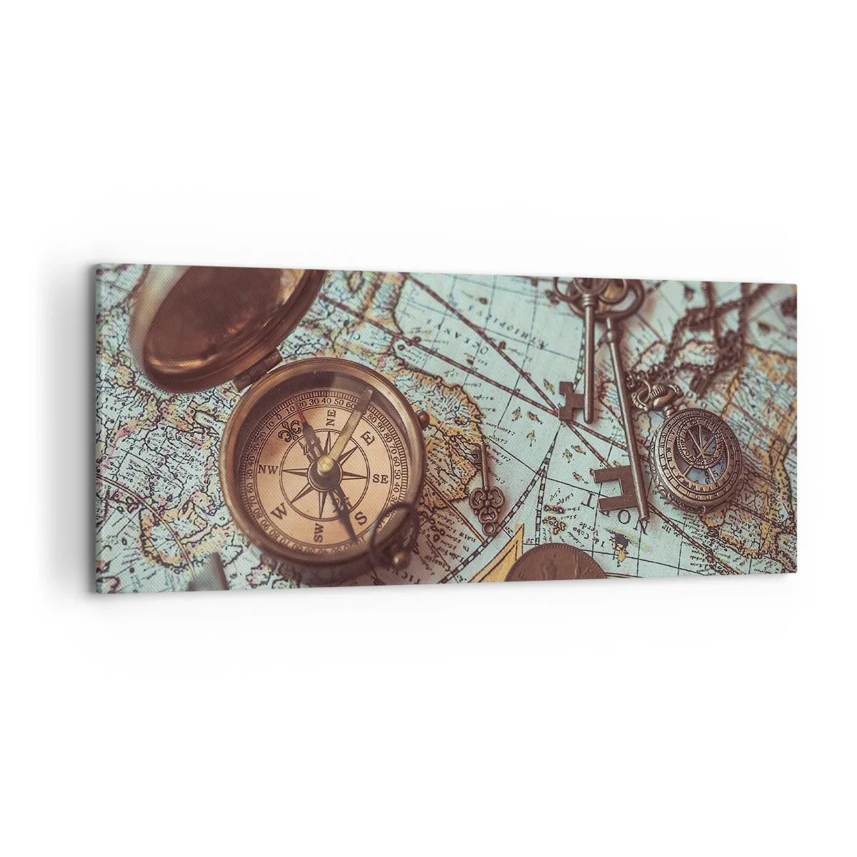 Cuadro sobre lienzo - Impresión de Imagen - Para el aventurero - 100x40 cm