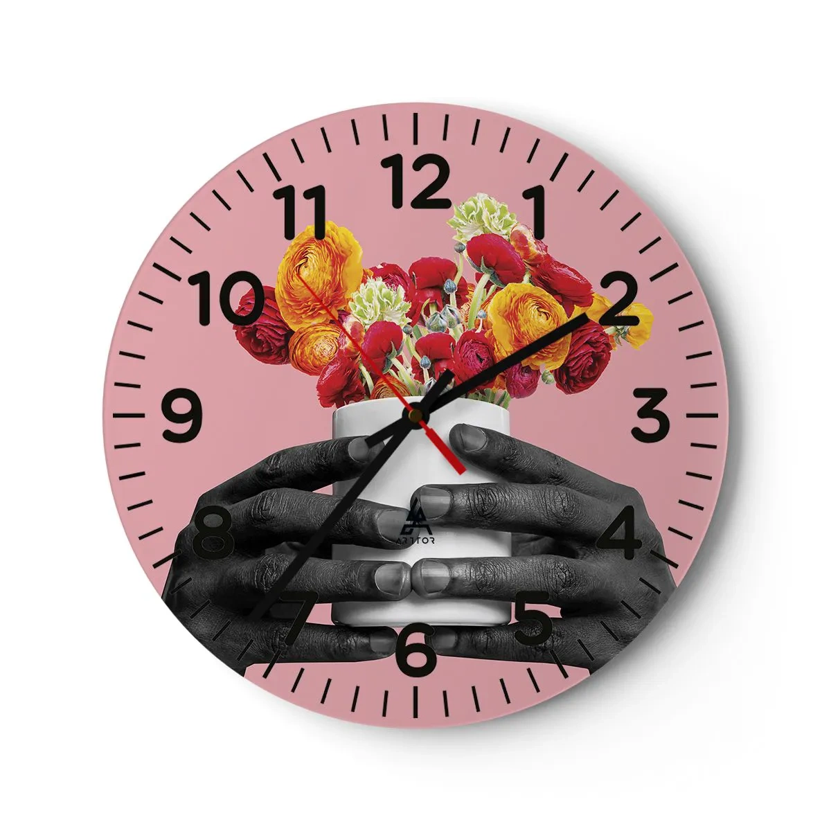 Reloj de pared - Reloj de vidrio - La apoteosis de la vida - 30x30 cm