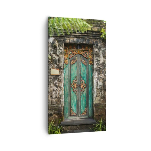 Cuadro sobre lienzo - Impresión de Imagen - Una puerta a un mundo exótico - 55x100 cm