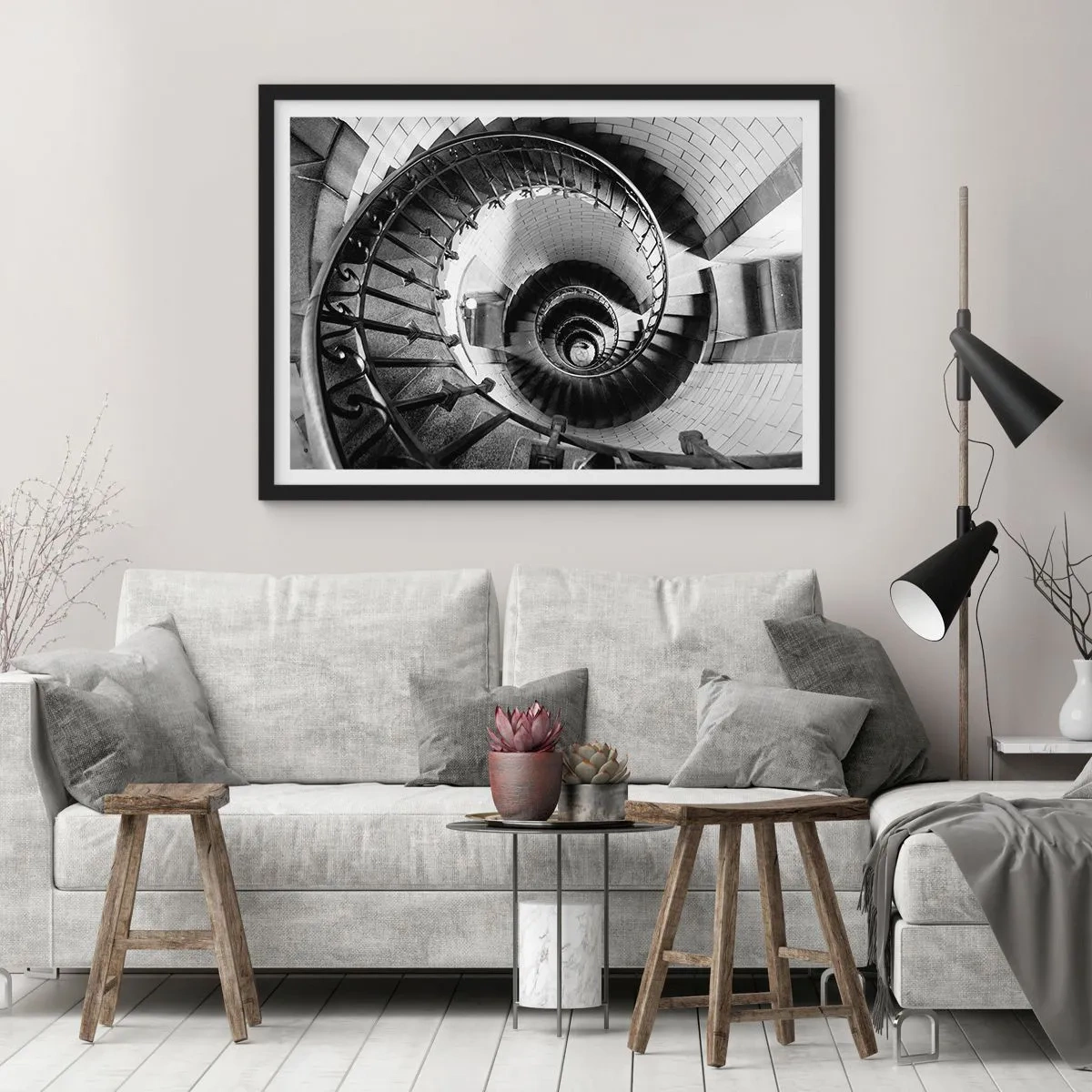 Póster en marco negro - Cada vez más alto - 40x30 cm