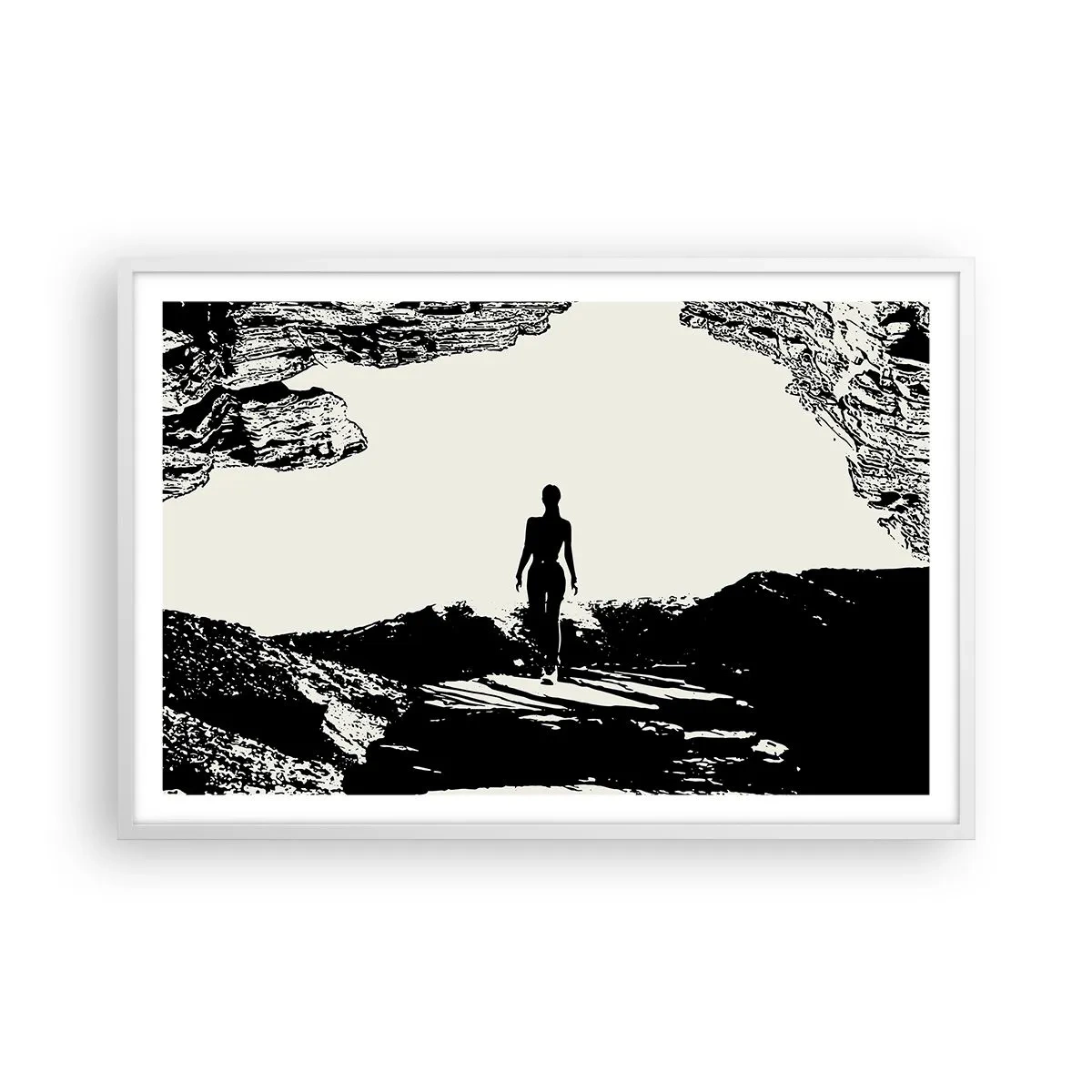 Póster en marco blanco - Una nueva mirada - 91x61 cm