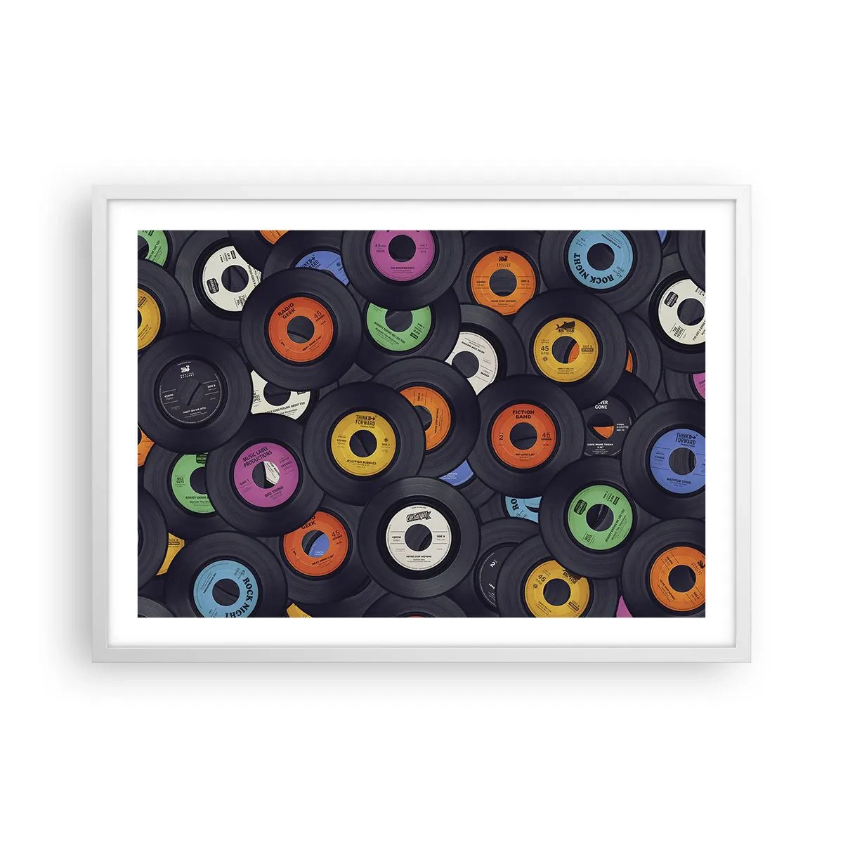 Póster en marco blanco - Colores de los clásicos - 70x50 cm